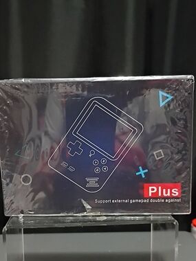 Supra Plus Handheld Retro Game Console - Black with Blue Accents